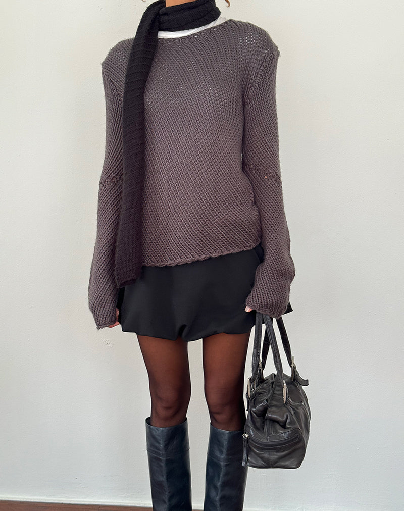 Pull en tricot Ranvir en anthracite