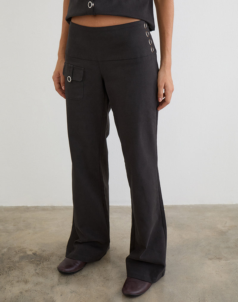 Image of Alora Pocket Trouser in Dark Grey