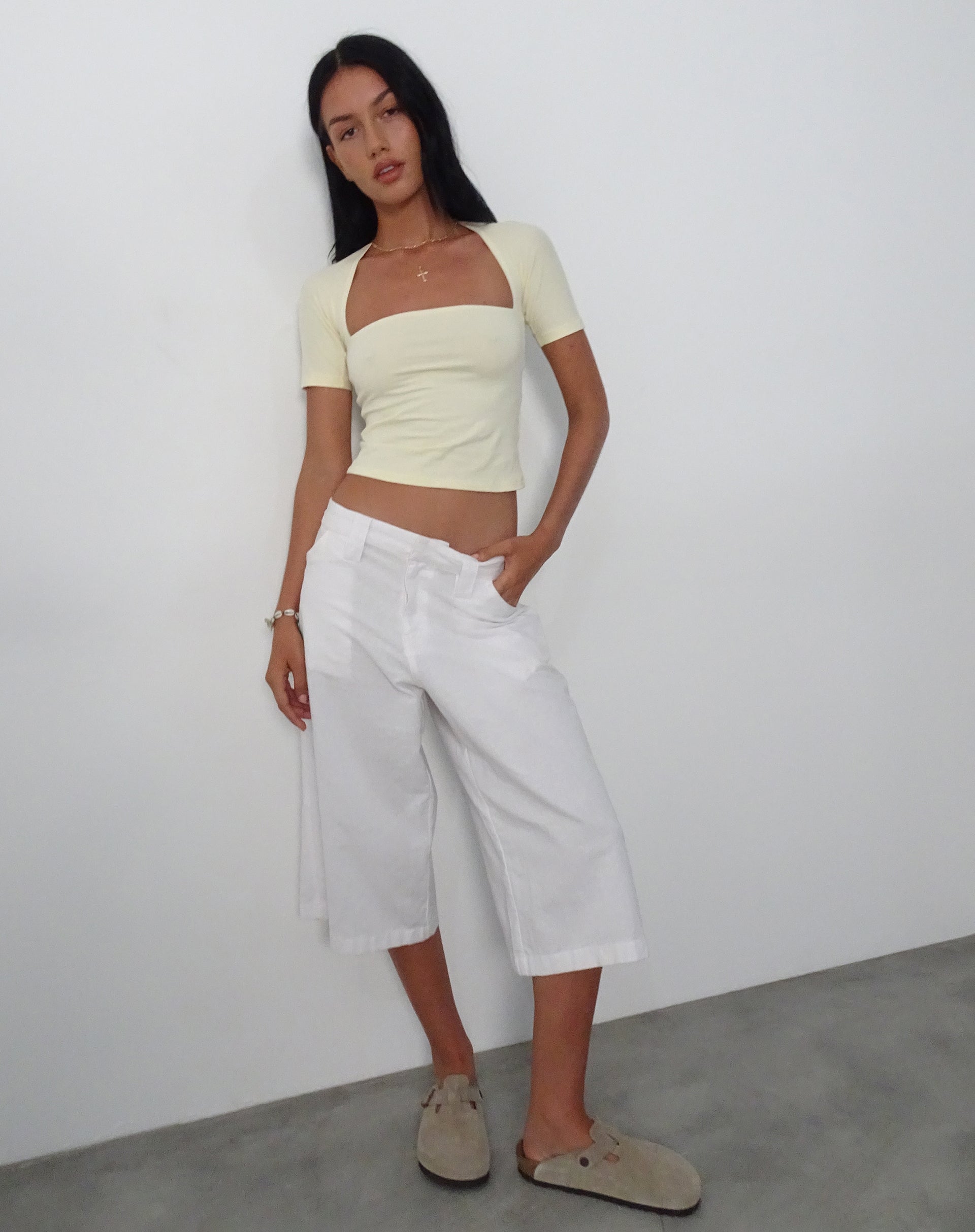 Image of Requa Crop Top in Buttermilk