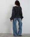 image of Amieta Knitted Jumper in Shadow Grey