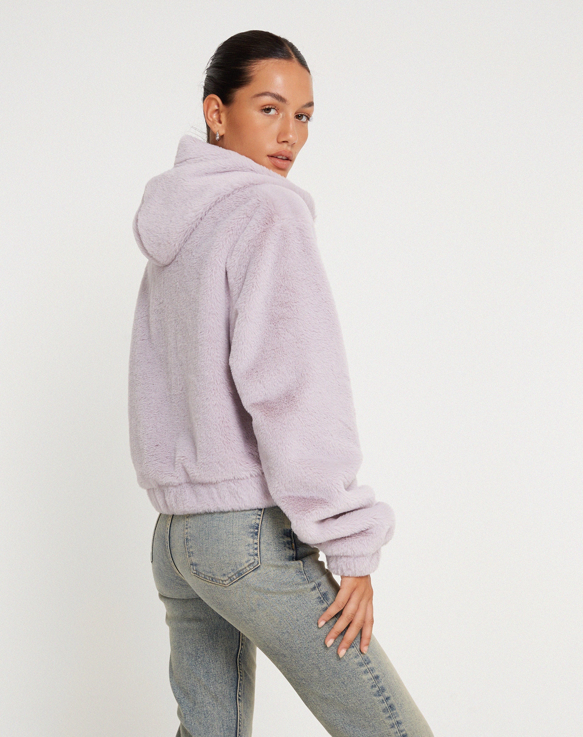 Image of Banowa Zip Up Jacket in Lilac