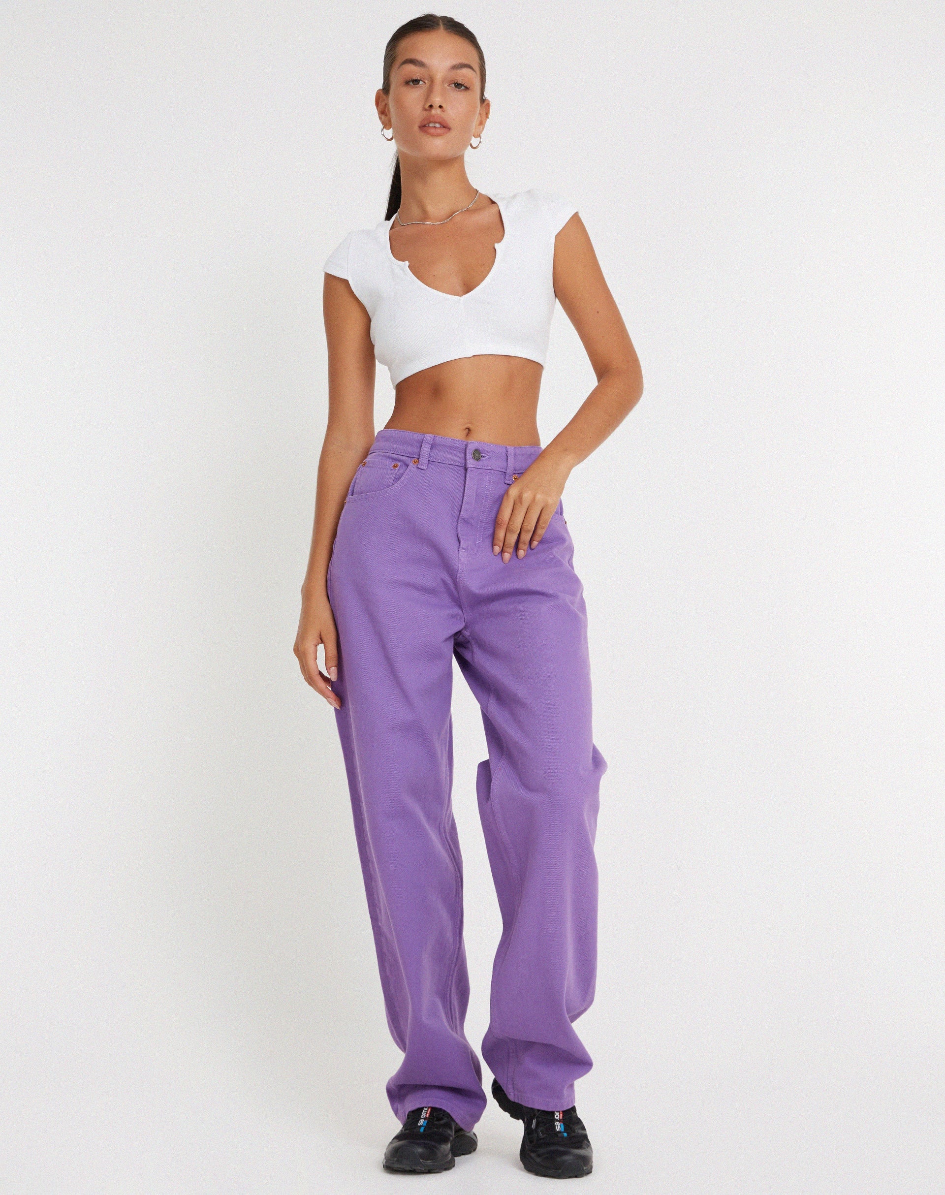 Light store purple jeans