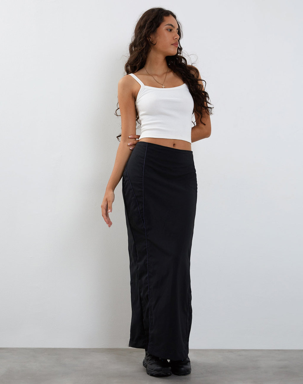 Skyla Maxi Skirt in Charcoal