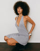 Image of Roku Drape Mini Dress in Cupro Lilac Grey
