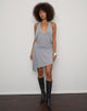 Image of Roku Drape Mini Dress in Cupro Lilac Grey