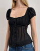 Image of Rolina Blouse in Chiffon Black