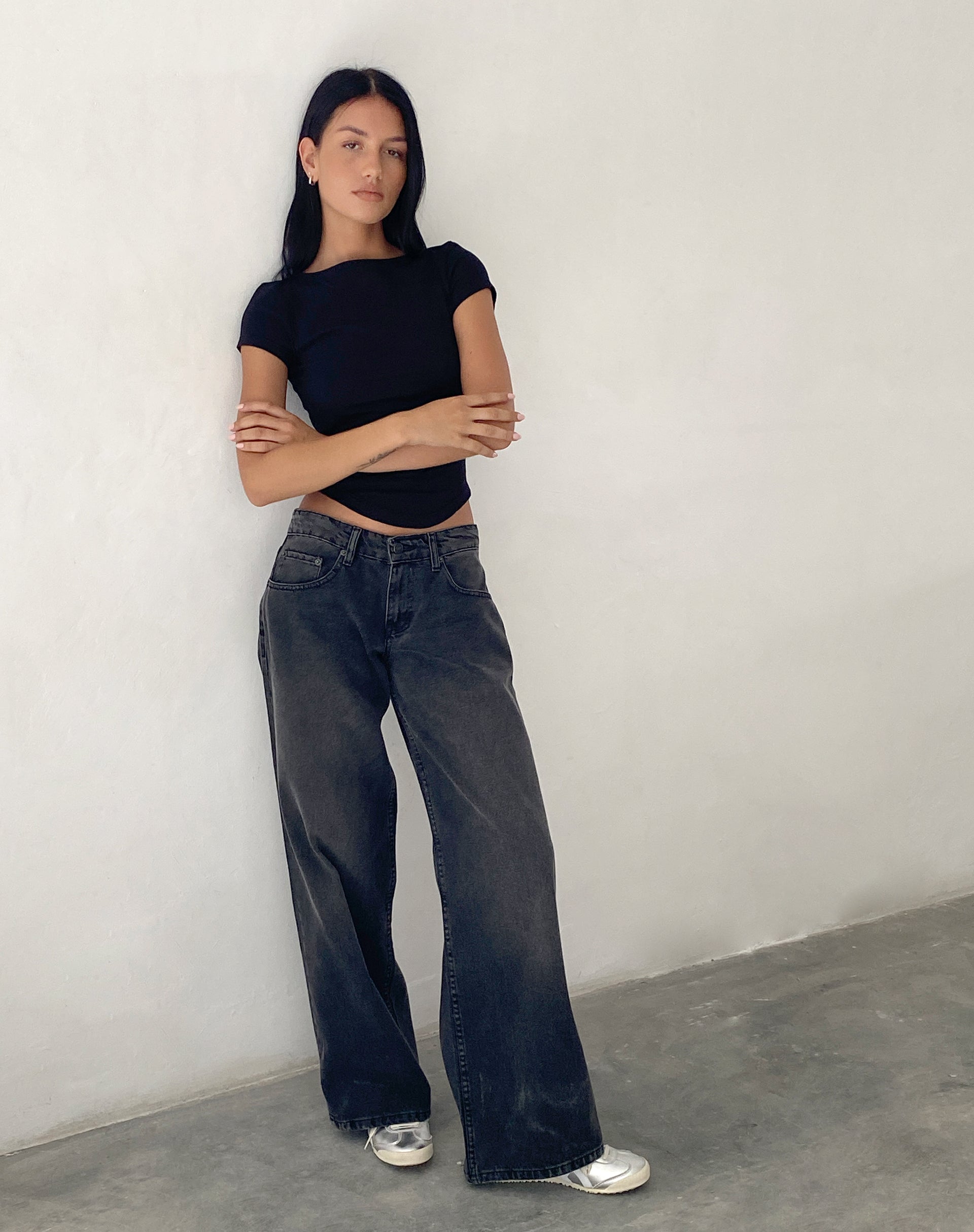 Black low sale waist jeans