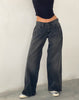 Image of Roomy Extra Wide Low Rise Jeans in Washed Black Grey