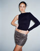 Image of Ina Mini Skirt in PU Snake Skin Tan