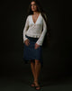 Image of Roselle Keyhole Long Sleeve Top in Lace Ivory