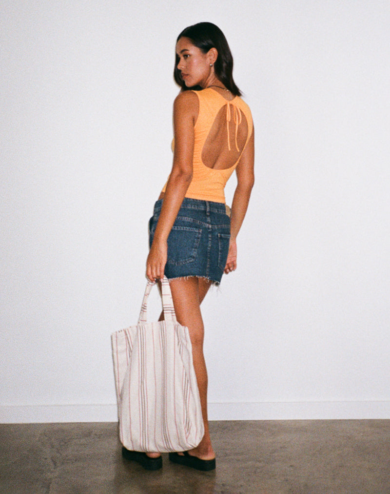 Image of Runaba Backless Tank Top in Faded Orange