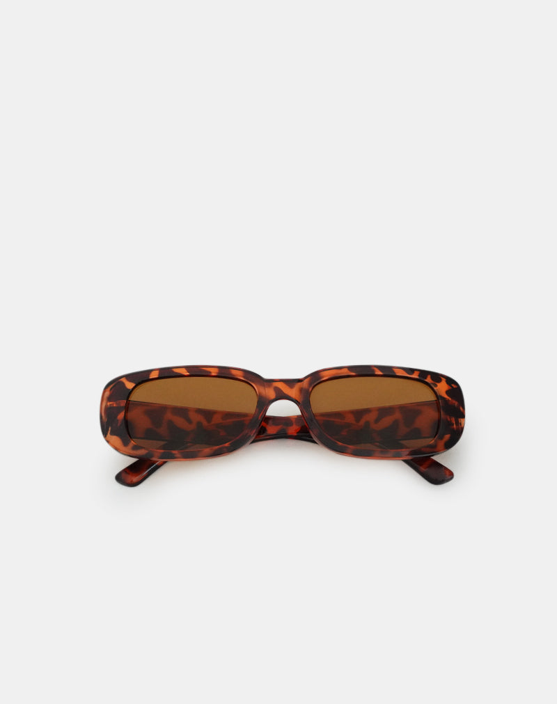 Lunettes de soleil Rustina en écaille de tortue opaque