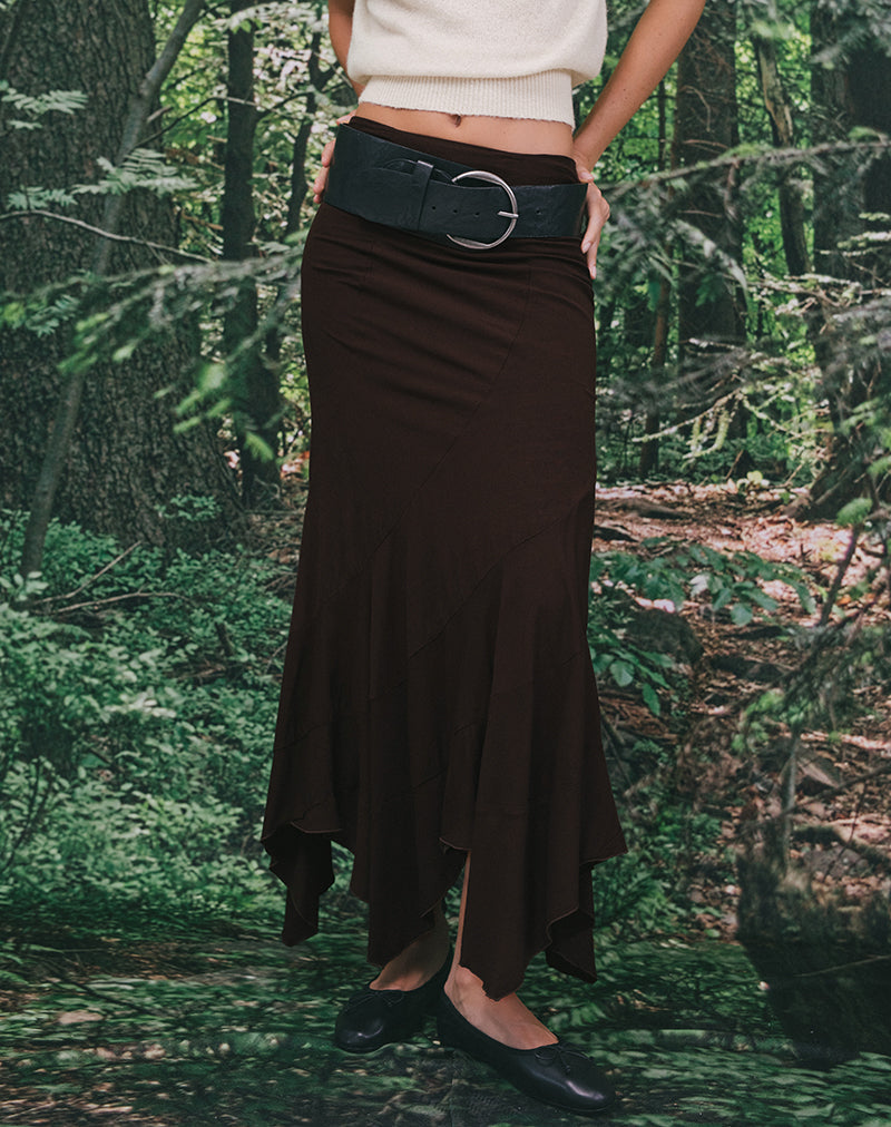 Rombe Maxi Skirt in Bitter Chocolate