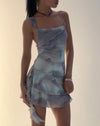 Image of Sabit Mesh Mini Dress in Printed Pearly Shell
