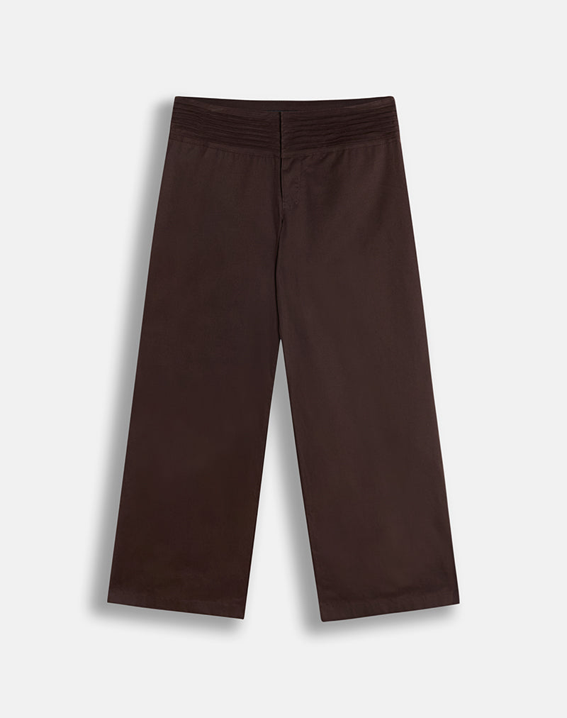 Image of Sadasi Trouser in Twill Bitter Chocolate