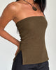 Image of Sadi Tube Top in Textured Chocolate