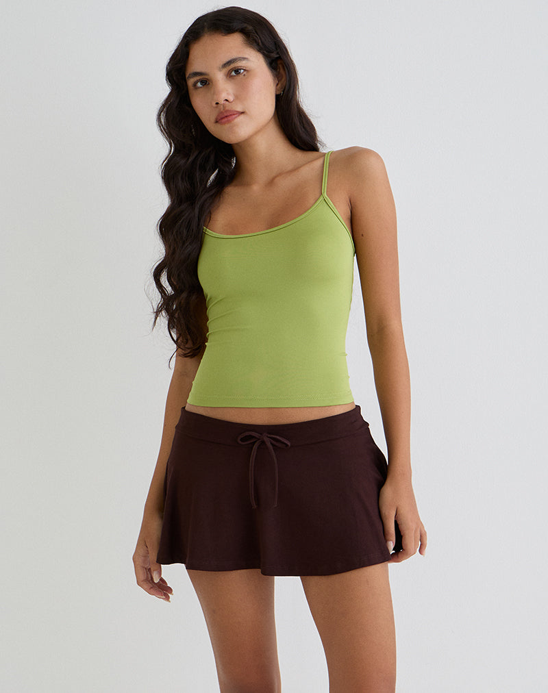 Image of Saeko Micro Skort in Bitter Chocolate
