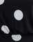 Einfarbig schwarz mit weißem Polka-Druck