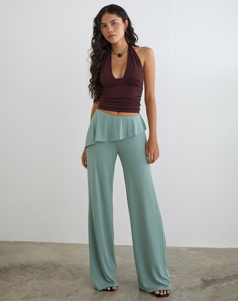 Image of Sakano Wide Leg Trouser in Aqua Grey