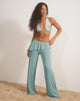 Image of Sakano Wide Leg Trouser in Aqua Grey
