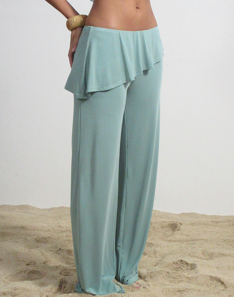 Image of Sakano Wide Leg Trouser in Aqua Grey