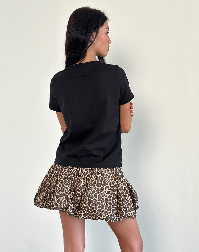 Image of Saki Tee in Black with Lets Dance Print