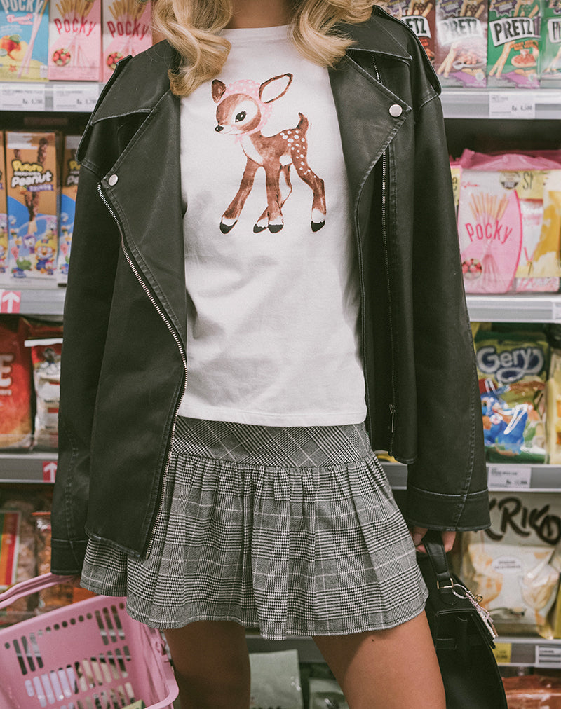 T-shirt Saki en cerf blanc avec écharpe