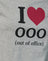 Marna grigia con grafica I Love OOO