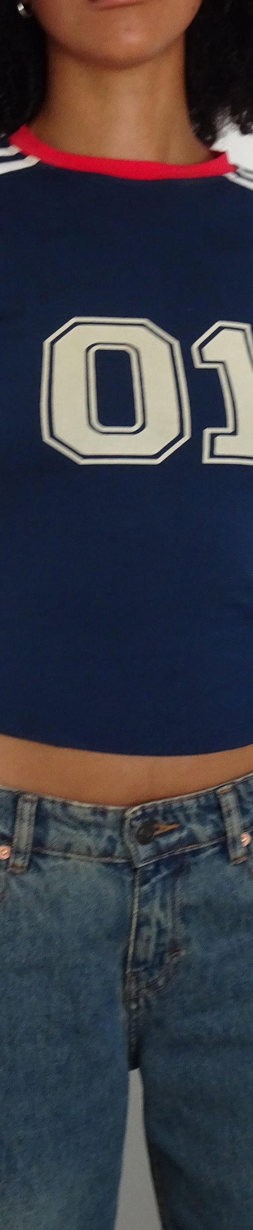 Image of Salda Sports Fitted Tee in Navy