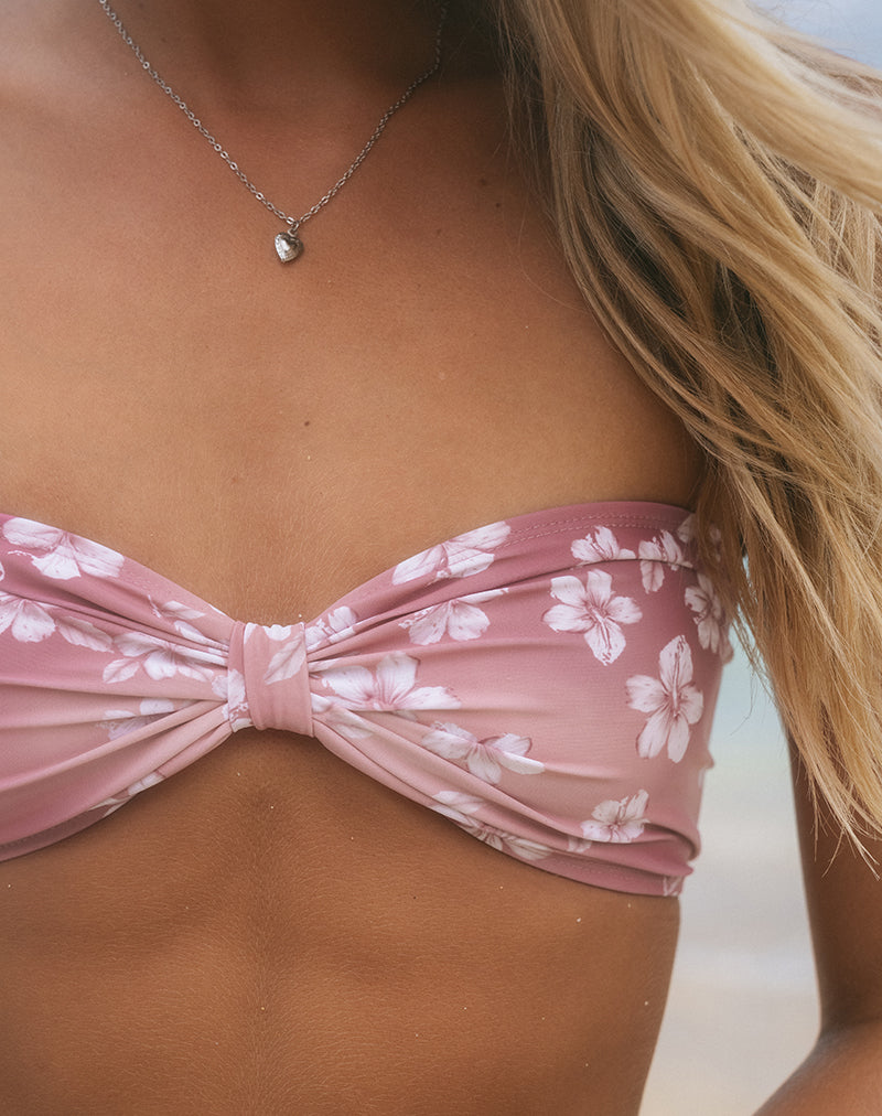 Haut de bikini Samara à imprimé floral hibiscus