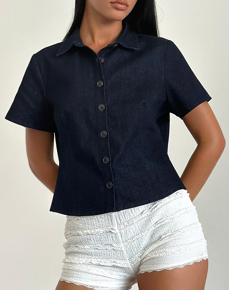 Image of Samas Shirt in Dark Indigo