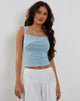 Image of Sambu Mesh Vest Top in Pastel Blue