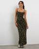 Image of Kafka Maxi Dress in Buttercup Black and Yellow