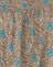  Blue and Brown Floral Bohemian Batik