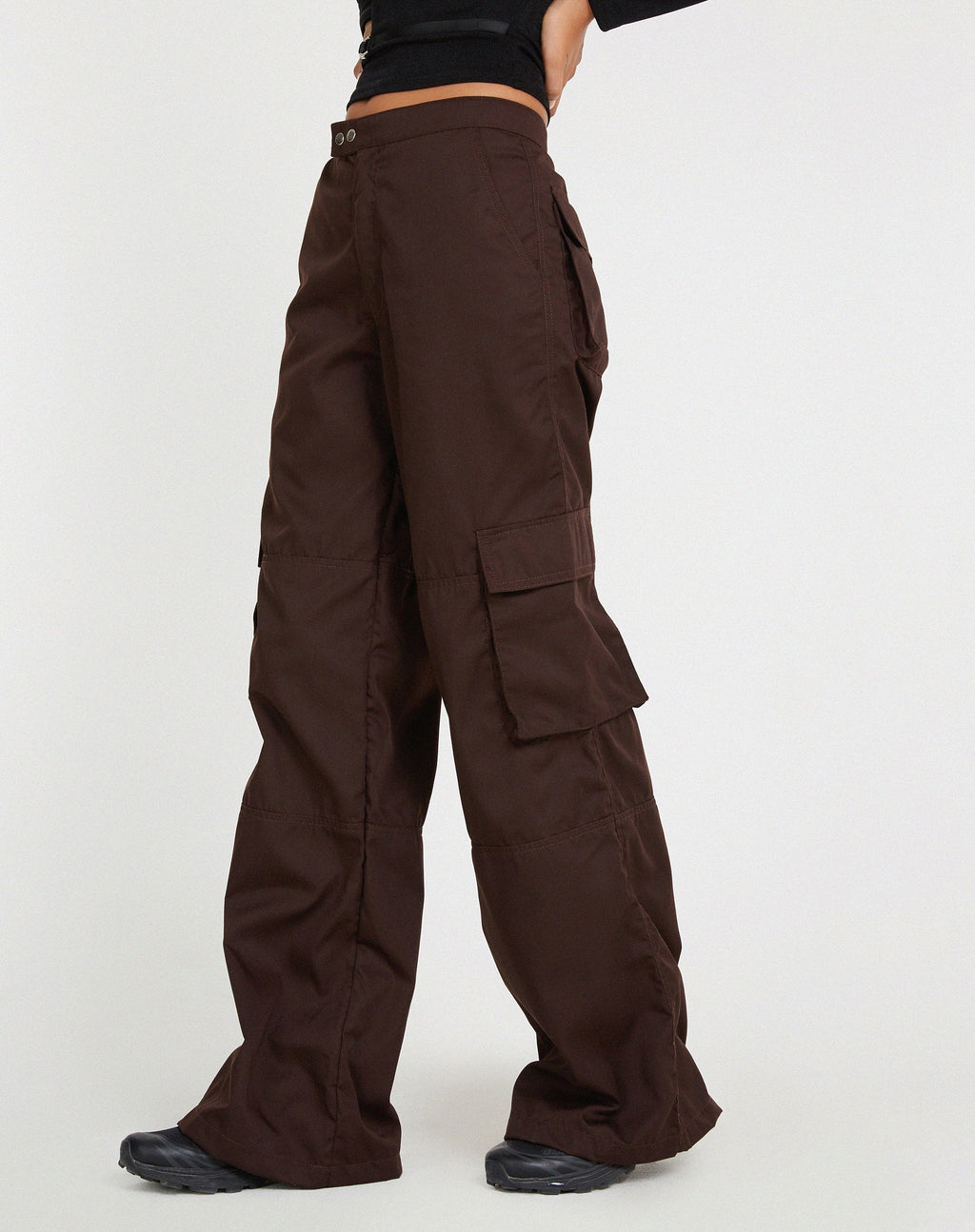 Pantalon cargo Saul en marron foncé