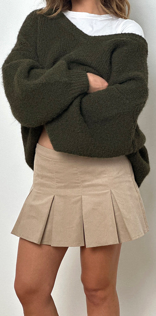 Image of Sejuani Mini Skirt in Sand Cord