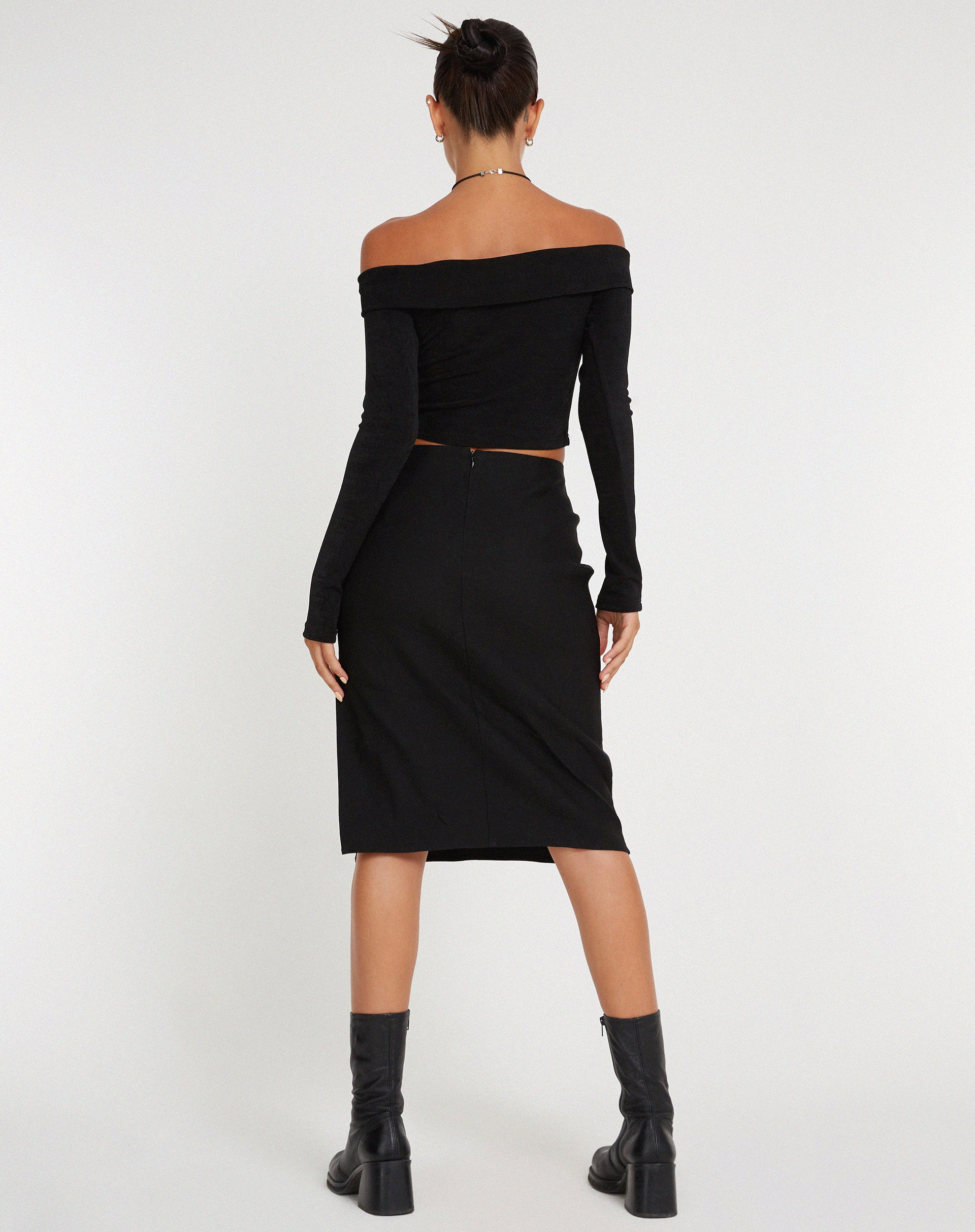 image of Sekoji Midi Skirt in Black