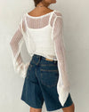 Image of Septa Cropped Knit Cardigan in Ivory