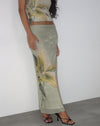 Image of Acacia Maxi Skirt in Yellow Lily Print
