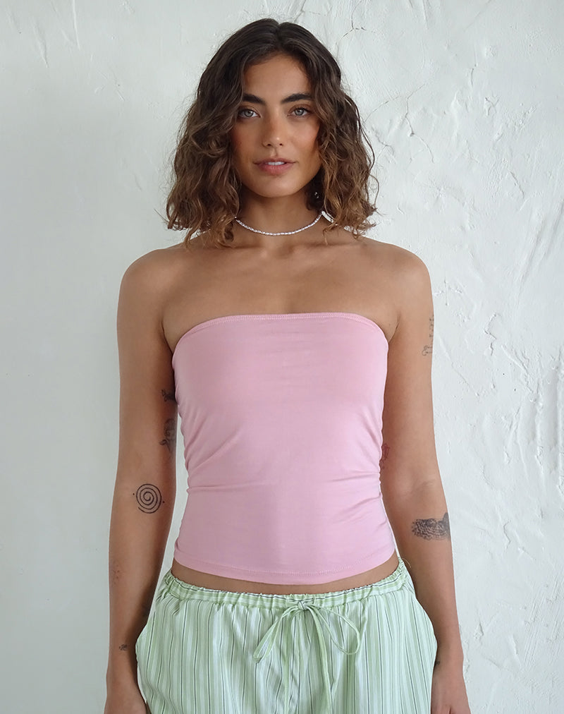 Image of Shaelo Bandeau Top in Pink Lady