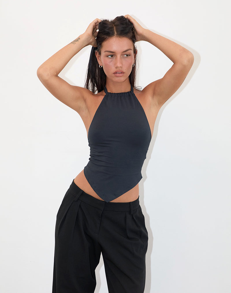 Image of Shalas Halter Top in Jersey Ocean Storm