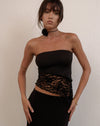 Image of Shanda Bandeau Top in Lace Black