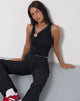 Image of Sharena O Ring Vest Top in Black