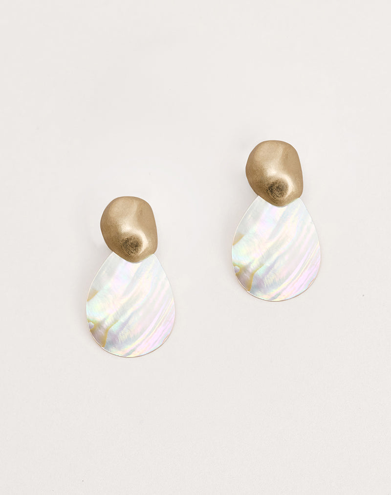 Boucles d'oreilles pendantes en forme de coquillage