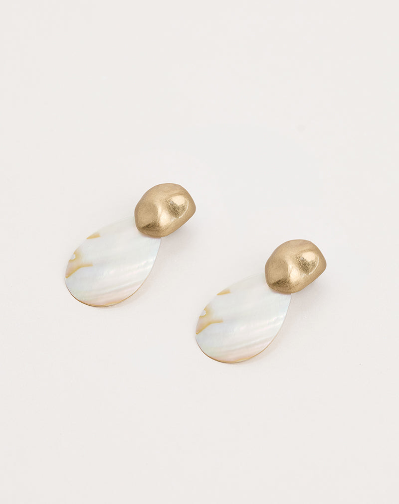 Photo des boucles d'oreilles « Shell Disc Drop »