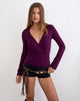 Image of Sheon Long Sleeve Top in Rayon Jersey Fig