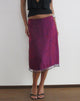 Image of Muriela Midi Skirt in Glitter Chiffon Deep Purple