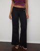 Image of Falitasa Trouser in Twil Black with Buckle