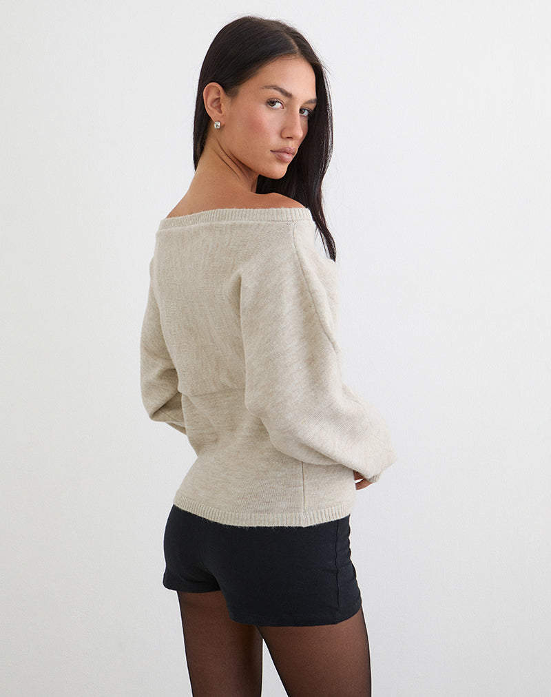 Image of Sikuna Bow Jumper in Oat