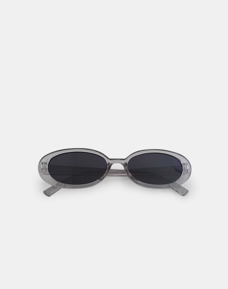 Lunettes de soleil Silveta en argent opaque